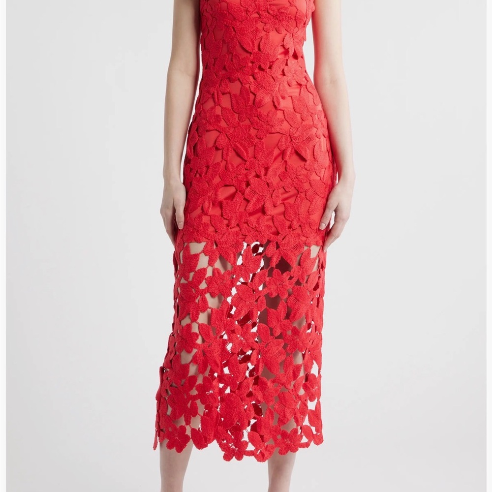 Saylor Philomena Lace Strapless Midi Dress - Picture 3 of 5
